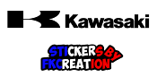 Sticker Kawasaki + logo
