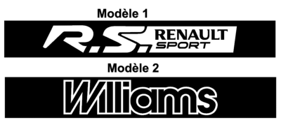 Bandeau Pare soleil RS Renault sport 