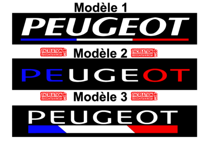 Bandeau Pare soleil Peugeot  Bleu Blanc Rouge
