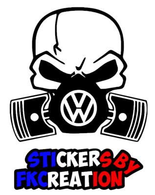 Sticker Skull Gaz vw