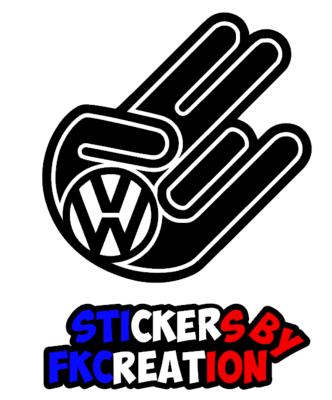 Sticker hand shocker vw v2