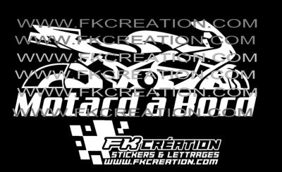 Sticker motard à bord v5