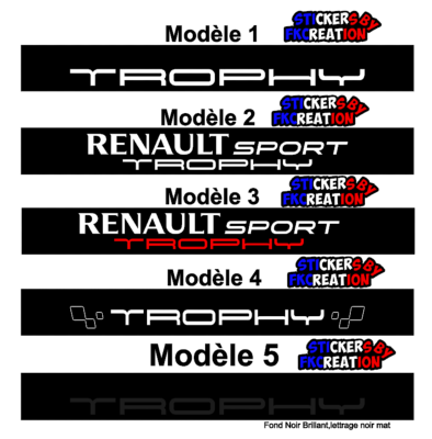 Bandeau Pare soleil Renault sport trophy 2010