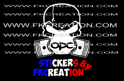 Sticker Skull gaz opc