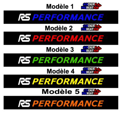Bandeau Pare soleil Ford RS performance v2