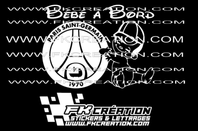 Sticker Bébé à bord garçon PSG