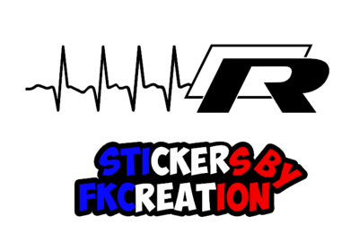 Sticker electrocardiogramme Vw R 2