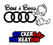 Sticker Bébé à bord fille audi