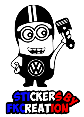 Sticker Minion Vw piston