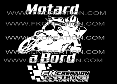 Sticker motard à bord v4