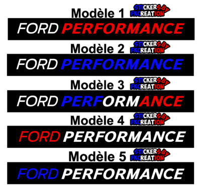 Bandeau pare soleil Ford performance