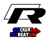 Sticker logo R volkswagen v2