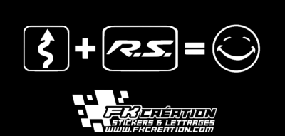 Sticker rs virage sourire