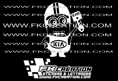 Sticker minion piston kia