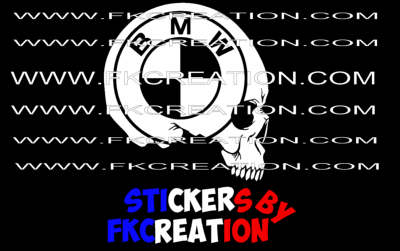 Sticker Skull  bmw