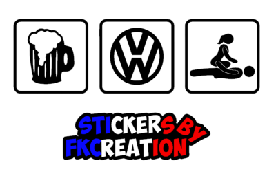 Sticker Biere vw sexe