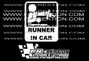 Sticker runner in car