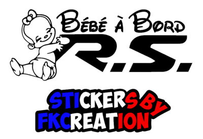 Sticker Bébé à bord rs Fille