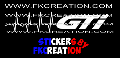 Sticker electrocardiogramme peugeot GTI v1