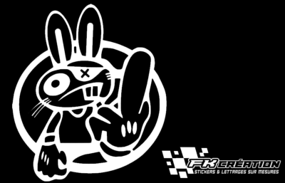 Sticker Lapin Fuck JDM