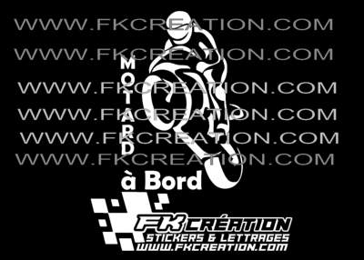 Sticker motard à bord v3