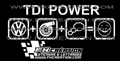 Sticker vw tdi power