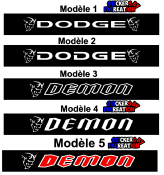 Bandeau Pare soleil Dodge Demon