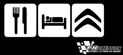 Sticker Eat sleep Citroën