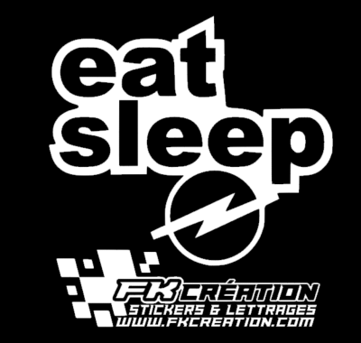 Sticker Eat sleep opel lettrage