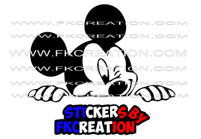 autocollant Mickey cacher 