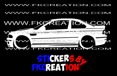 Sticker  silhouette Bmw e46