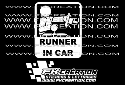 Sticker runner in car