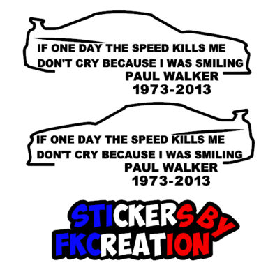 Sticker Skyline Paul walker