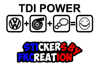 Sticker vw tdi power