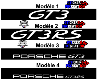Bandeau Pare soleil Porsche Gt3 rs