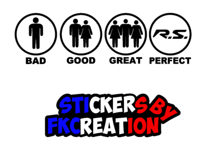 Sticker Bad good great perfect rs