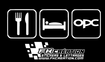 Sticker eat sleep opc