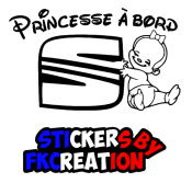 Sticker Princesse à bord Seat