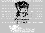 Sticker Rottweiler à bord V1