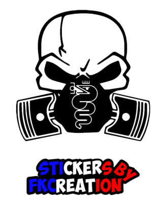 Sticker Skull Gaz Alfa Roméo