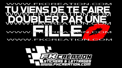 sticker tu viens de te faire doubler par une fille