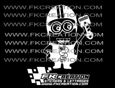 Sticker minion piston alfa roméo