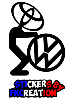 Sticker toyota nique vw