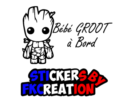 Sticker bébé à bord Groot