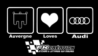 Sticker auvergne love audi