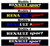 Bandeau Pare soleil Renault sport année 80