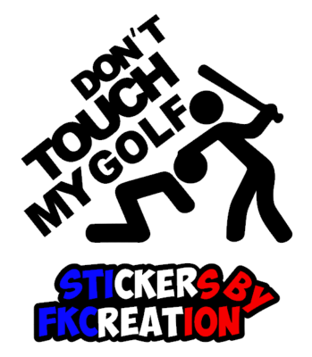 Sticker Don't touch my golf