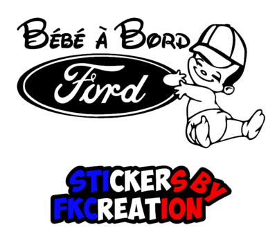 Sticker Bébé à bord Ford mec