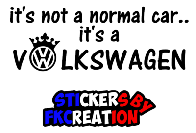 sticker it's a normal car.. it's a volkswagen