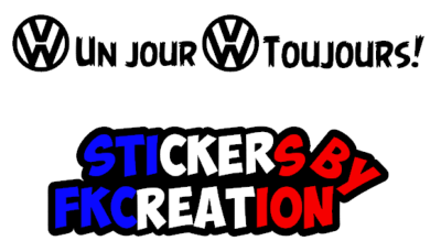 Sticker VW un jour vw toujours